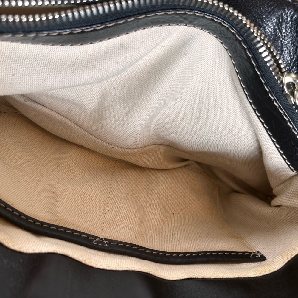 MICHAEL KORS BLACK PEBBLED
LEATHER SATCHEL - MEDIUM
BELTED TOTE HANDBAG - Picture 5 of 11